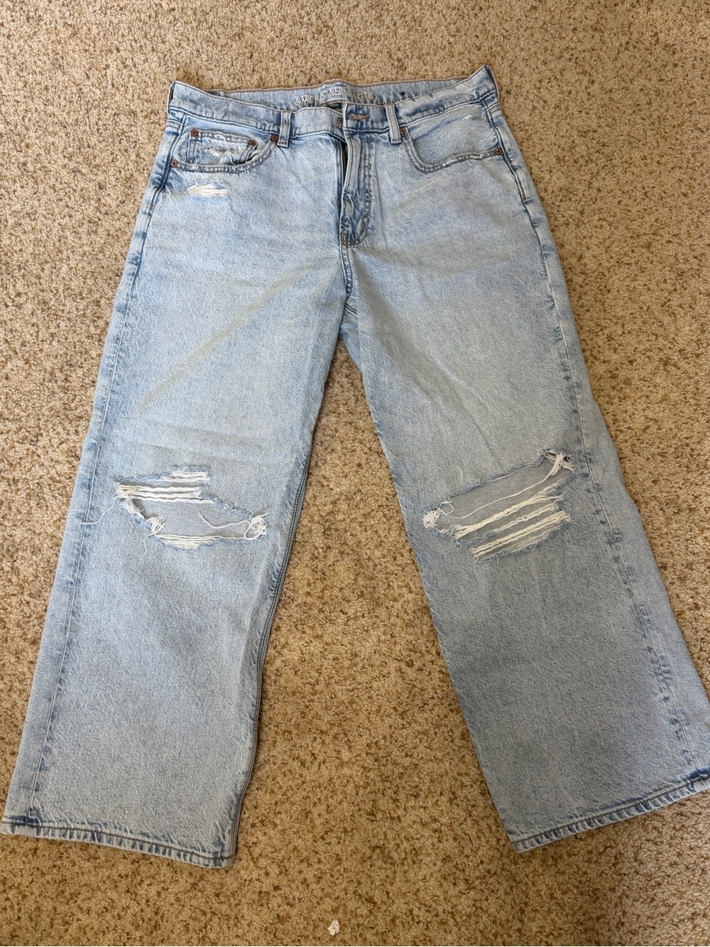American Eagle Light Blue Stovepipe Jeans
